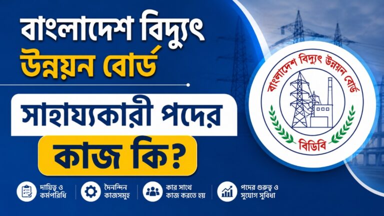 বাংলাদেশ বিদ্যুৎ উন্নয়ন বোর্ড সাহায্যকারী পদের কাজ কি